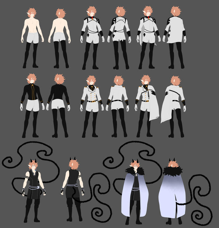 Mikaela Hyakuya Ref Sheet (Owari No Seraph) C. 2022