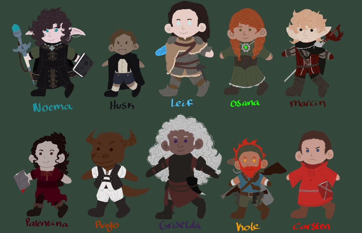 Chibi D&amp;D OCs and NPCs C. 2025